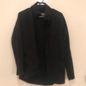 Black zip up jacket no hood